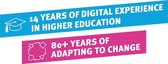 14 years of digital experience in higher education